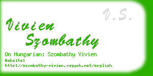 vivien szombathy business card